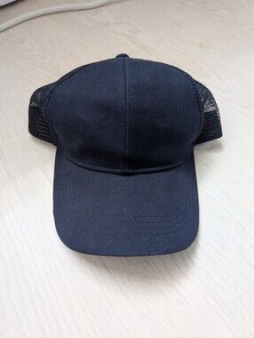Mesh Back Baseball Cap Hat Ponytail Cut Out
